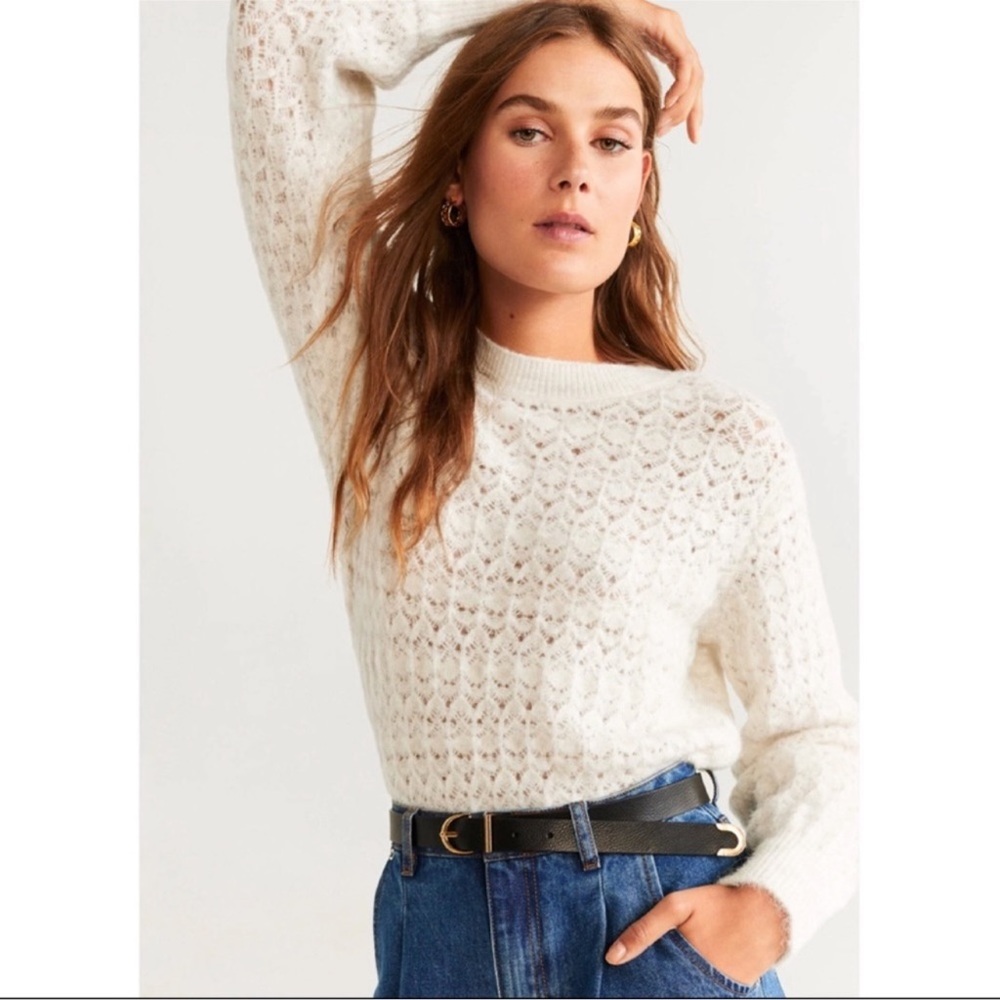 Mango Crochet Sweater